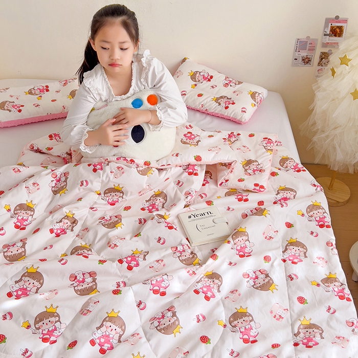 91家纺网 家纺一手货源 找家纺 十九色 2026新款宝宝幼儿园小被子儿童夏凉被夏季夏被空调被 芝芝酱