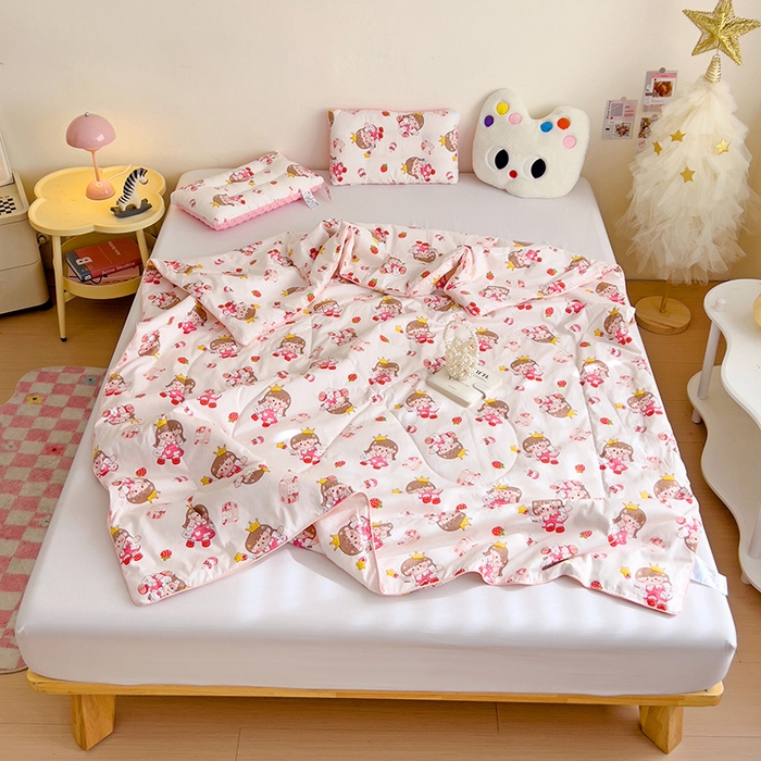 91家纺网 家纺一手货源 找家纺 十九色 2026新款宝宝幼儿园小被子儿童夏凉被夏季夏被空调被 芝芝酱