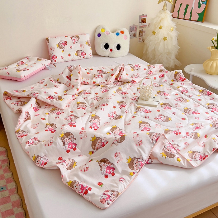 91家纺网 家纺一手货源 找家纺 十九色 2026新款宝宝幼儿园小被子儿童夏凉被夏季夏被空调被 芝芝酱