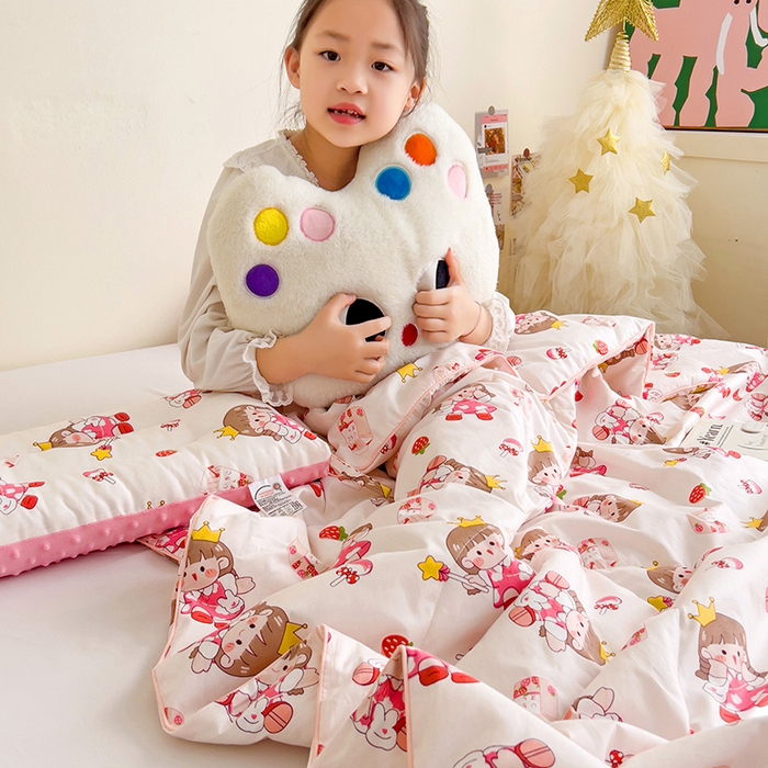 91家纺网 家纺一手货源 找家纺 十九色 2026新款宝宝幼儿园小被子儿童夏凉被夏季夏被空调被 芝芝酱