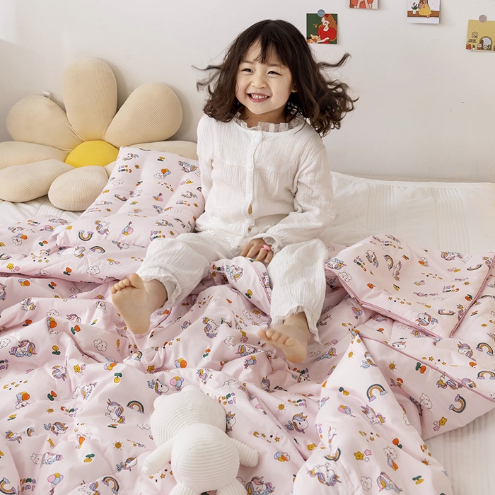 十九色 2026新款宝宝幼儿园小被子儿童夏凉被夏季夏被空调被 彩虹小马