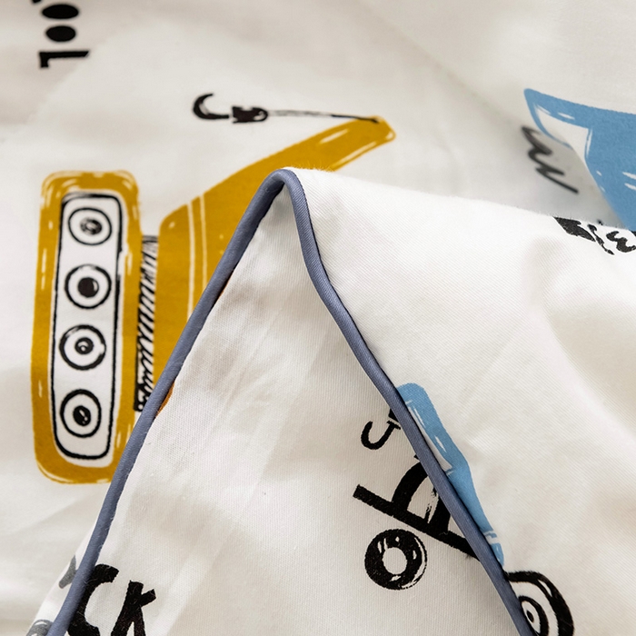 91家纺网 家纺一手货源 找家纺 十九色 2026新款宝宝幼儿园小被子儿童夏凉被夏季夏被空调被 工程车