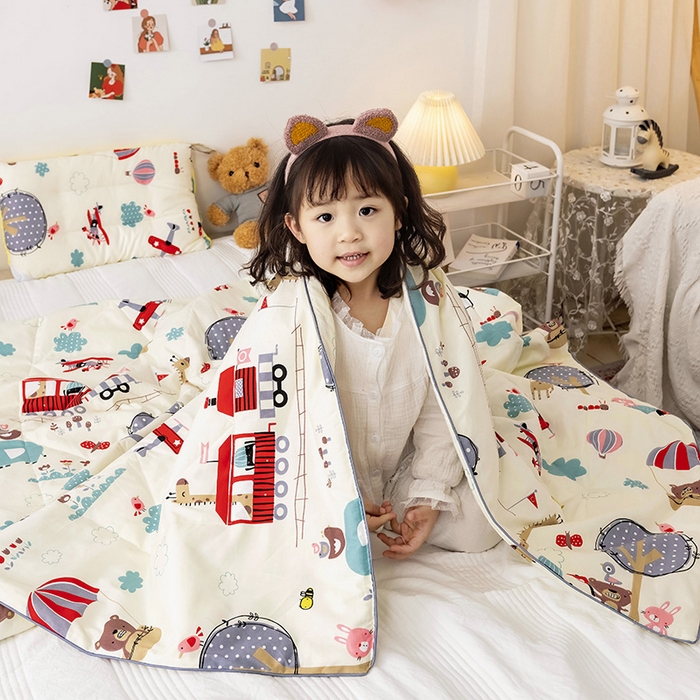 91家纺网 家纺一手货源 找家纺 十九色 2026新款宝宝幼儿园小被子儿童夏凉被夏季夏被空调被 游乐场