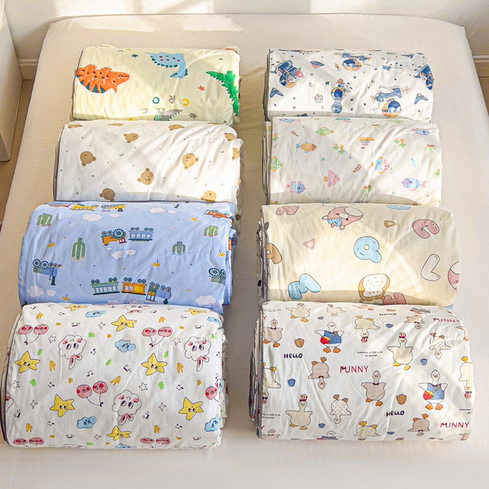 91家纺网 家纺一手货源 找家纺 十九色 2026新款宝宝幼儿园小被子儿童夏凉被夏季夏被空调被 组合图仅供参考不可下单