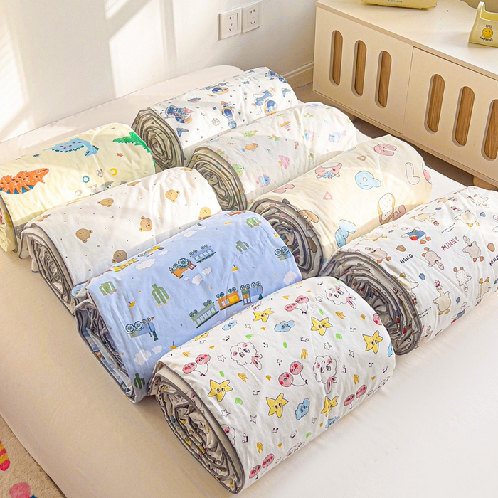 91家纺网 家纺一手货源 找家纺 十九色 2026新款宝宝幼儿园小被子儿童夏凉被夏季夏被空调被 组合图仅供参考不可下单