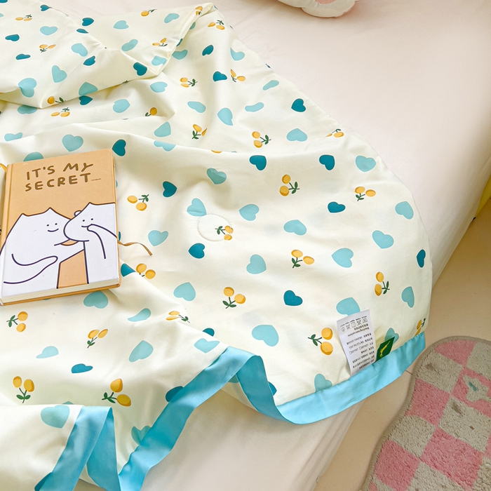 91家纺网 家纺一手货源 找家纺 （总）十九色 2026新款液态硅胶奶嘴同源天丝棉飞边凉感夏被夏凉被空调被