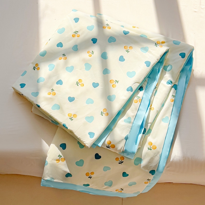 91家纺网 家纺一手货源 找家纺 （总）十九色 2026新款液态硅胶奶嘴同源天丝棉飞边凉感夏被夏凉被空调被