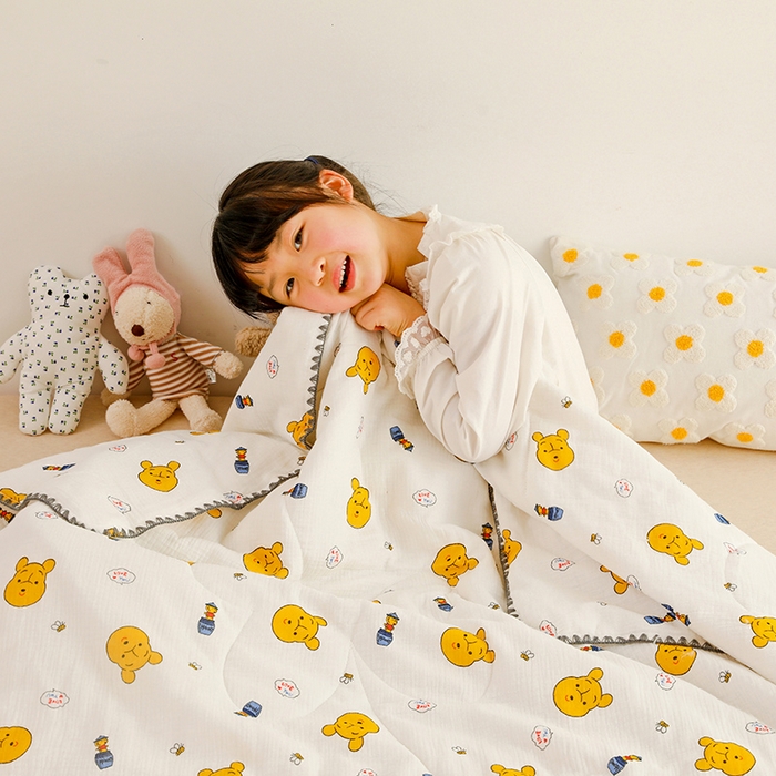 91家纺网 家纺一手货源 找家纺 （总）十九色 2026新款婴儿纱皱布儿童贴身夏被被子被芯