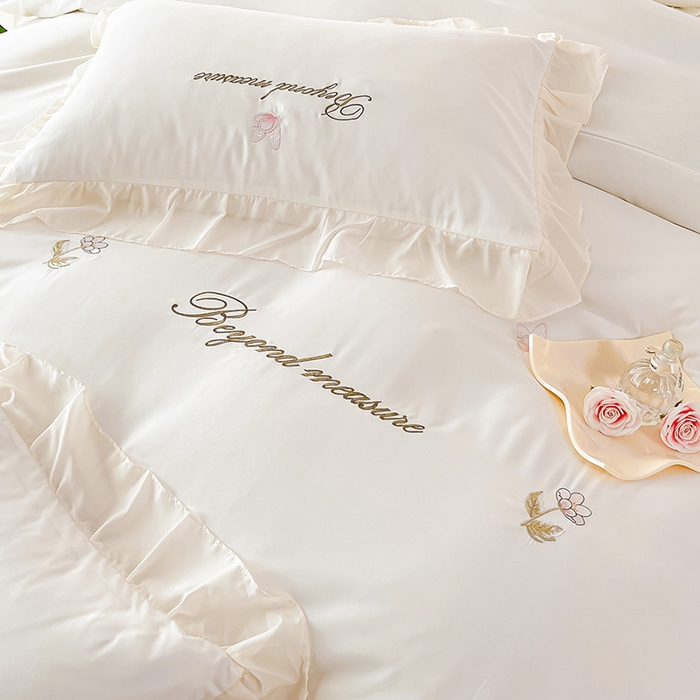 91家纺网 家纺一手货源 找家纺 （总）富宁家纺 2026新款亲肤棉重工艺四件套-花芝舞