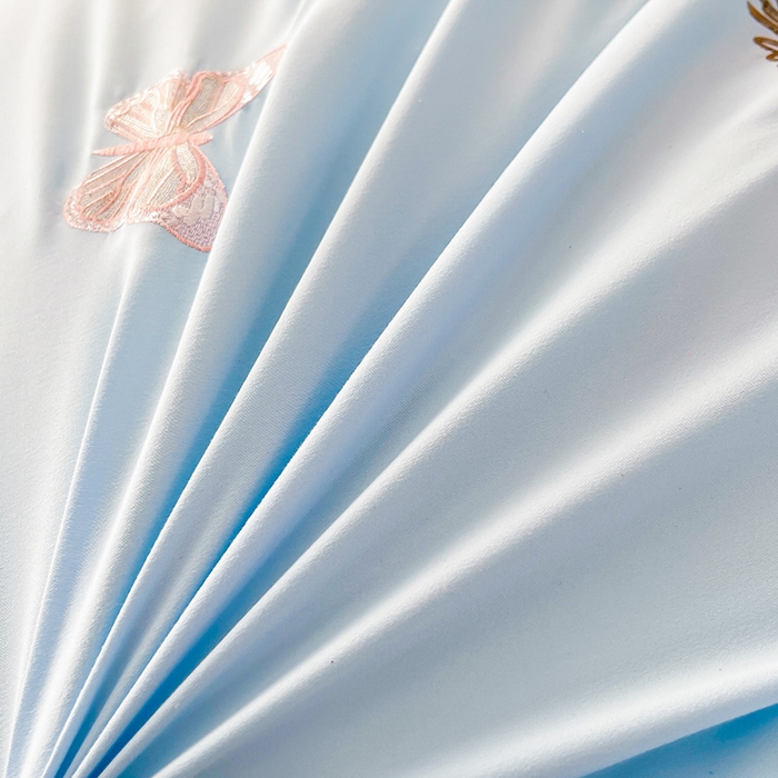 91家纺网 家纺一手货源 找家纺 富宁家纺 2026新款亲肤棉重工艺四件套-花芝舞 花芝舞-蓝