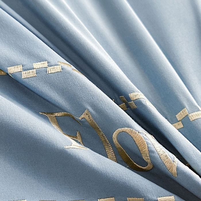 91家纺网 家纺一手货源 找家纺 富宁家纺 2026新款立体提花磨毛刺绣款四件套-花竹 花竹-月光蓝