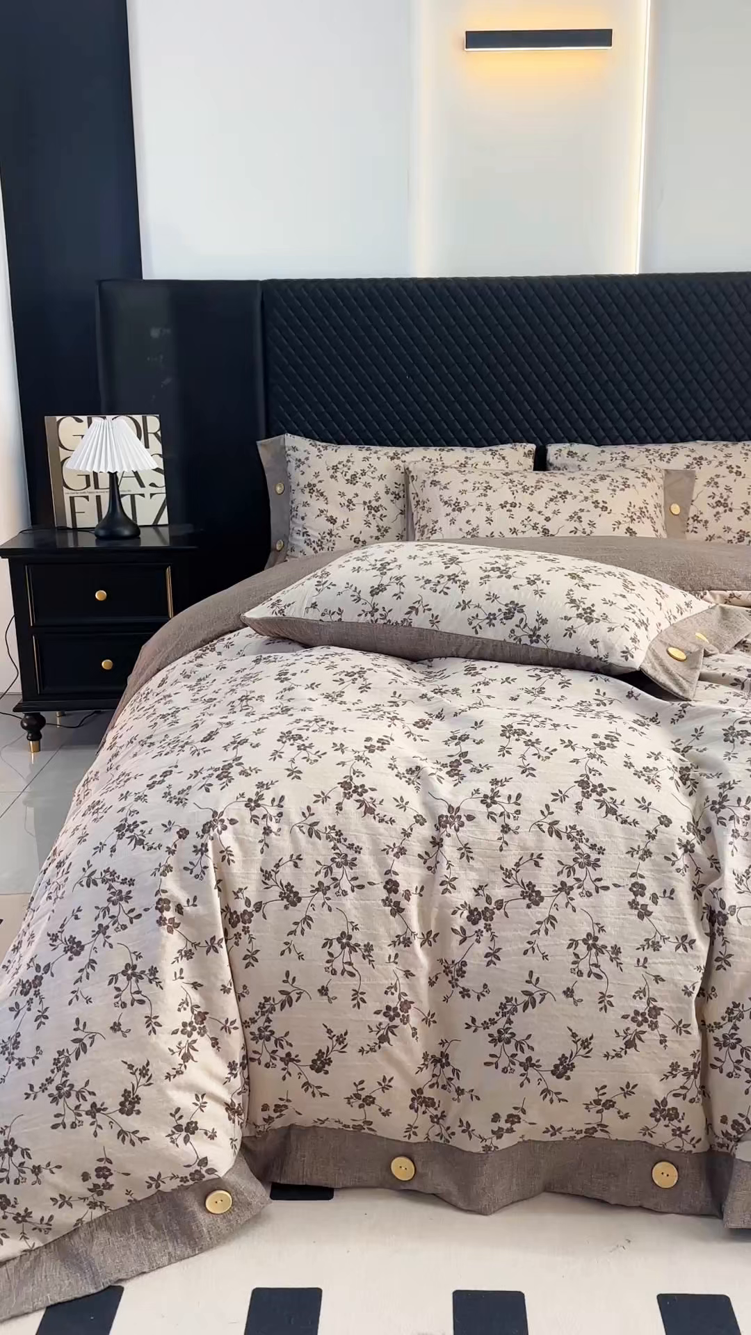 91家纺网 家纺一手货源 找家纺 （总）晚爱家纺（原晚安家居） 2026新款加厚双层纱原麻纽扣款四件套