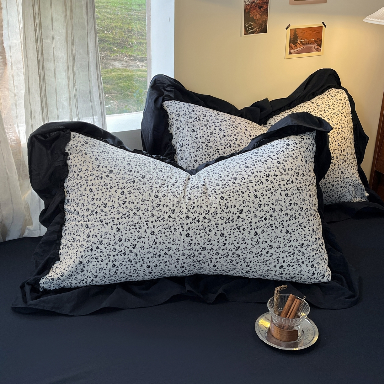 91家纺网 家纺一手货源 找家纺 欣宜家纺 2026新款荷叶花边床上四件套ins风法式少女心被套床单学生宿舍三件套 秘境