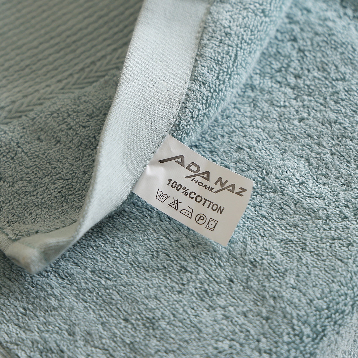 91家纺网 家纺一手货源 找家纺 朴尔家纺-毛巾被 2026新款纯色全棉缎档加大加厚浴巾-晨雾 樱草绿 90x180cm/条