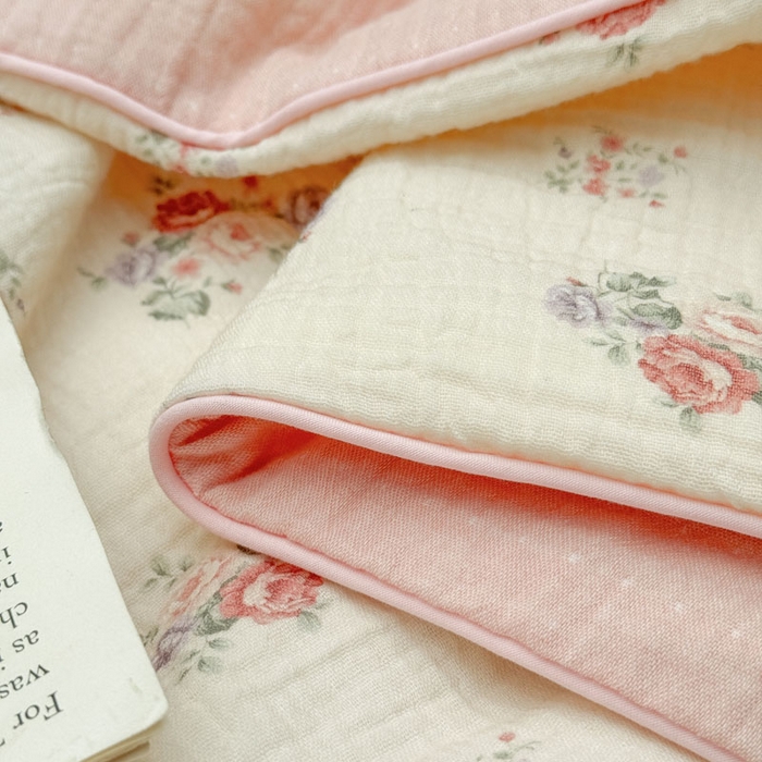 91家纺网 家纺一手货源 找家纺 木楌家居 2026年新款全棉皱皱纱夏被夏凉被空调被夏被四件套 舒窈