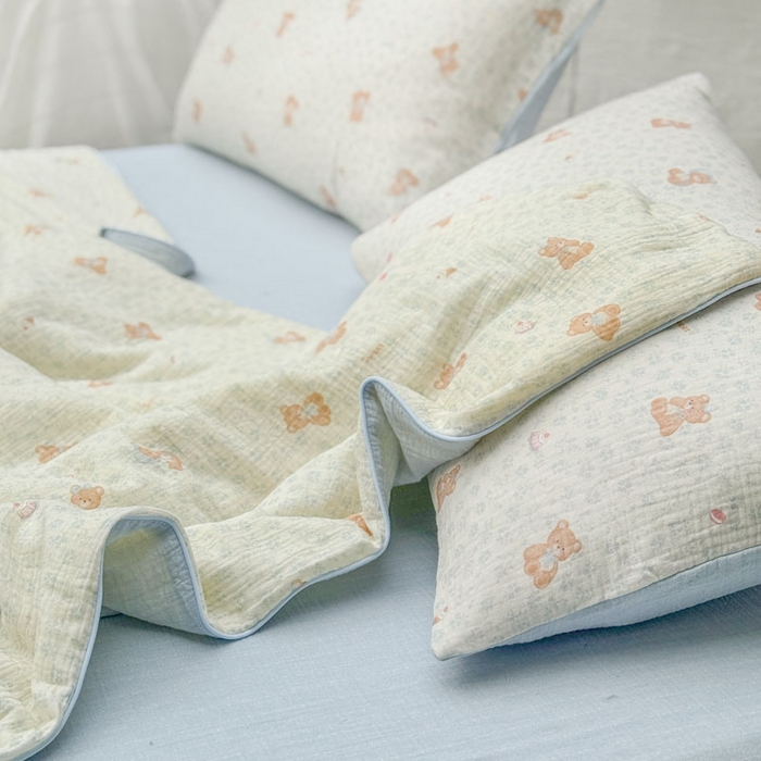 91家纺网 家纺一手货源 找家纺 木楌家居 2026年新款全棉皱皱纱夏被夏凉被空调被夏被四件套 乔木