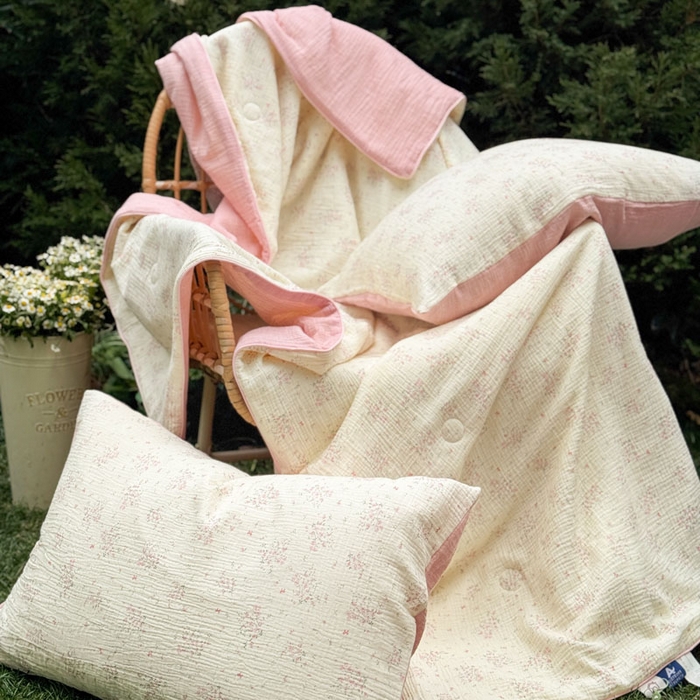 91家纺网 家纺一手货源 找家纺 木楌家居 2026年新款全棉皱皱纱夏被夏凉被空调被夏被四件套 采盈