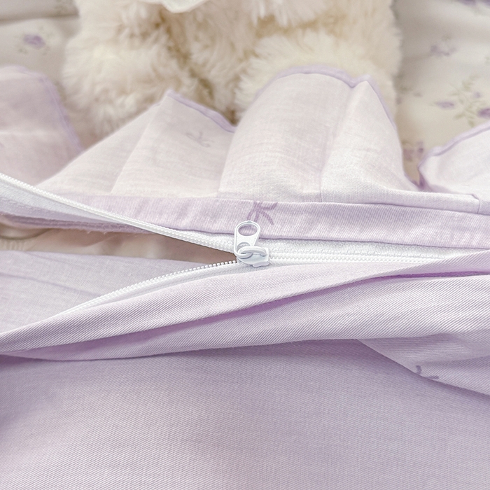 91家纺网 家纺一手货源 找家纺 缦彩 2026新款纯棉花卉公主风大花边床裙四件套 花春城