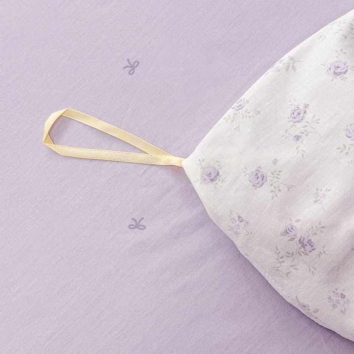 91家纺网 家纺一手货源 找家纺 缦彩 2026新款纯棉花卉公主风大花边床裙四件套 花春城