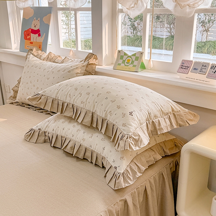 91家纺网 家纺一手货源 找家纺 缦彩 2026新款纯棉花卉公主风大花边床裙四件套 奢香夫人