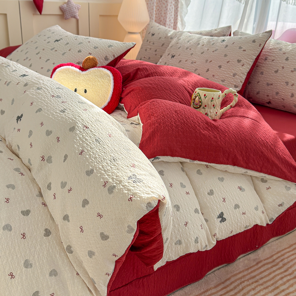 91家纺网 家纺一手货源 找家纺 （总）竹合家纺 2026春夏新品高克重A类泡芙纱泡泡皱皱纱四件套