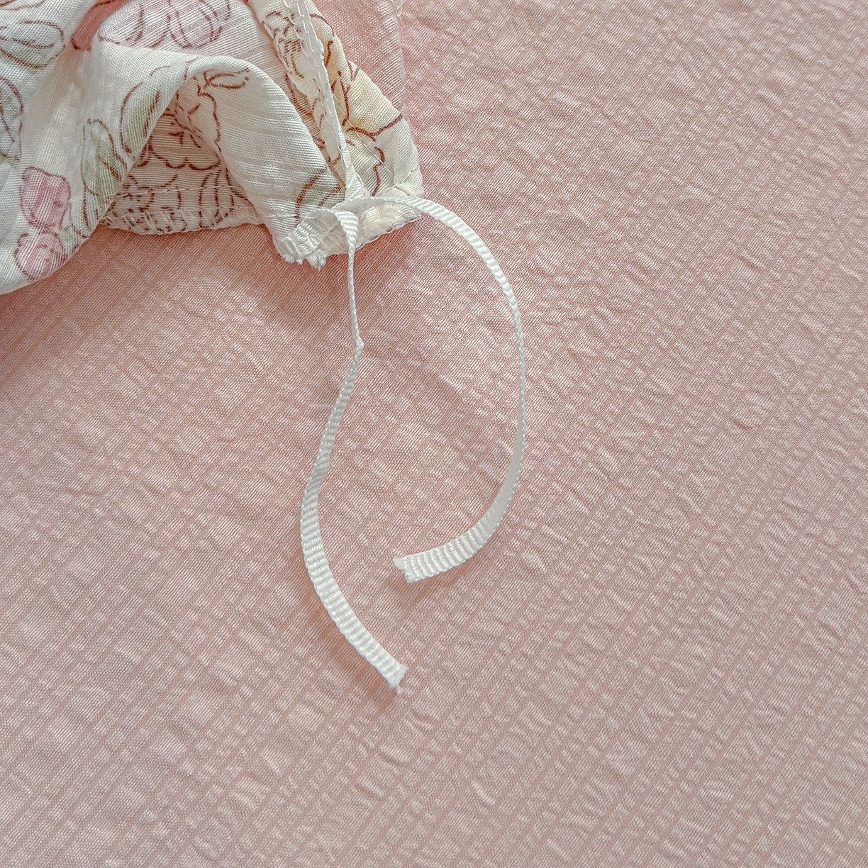 91家纺网 家纺一手货源 找家纺 竹合家纺 2026春夏新品高克重A类泡芙纱泡泡皱皱纱四件套 温莎粉