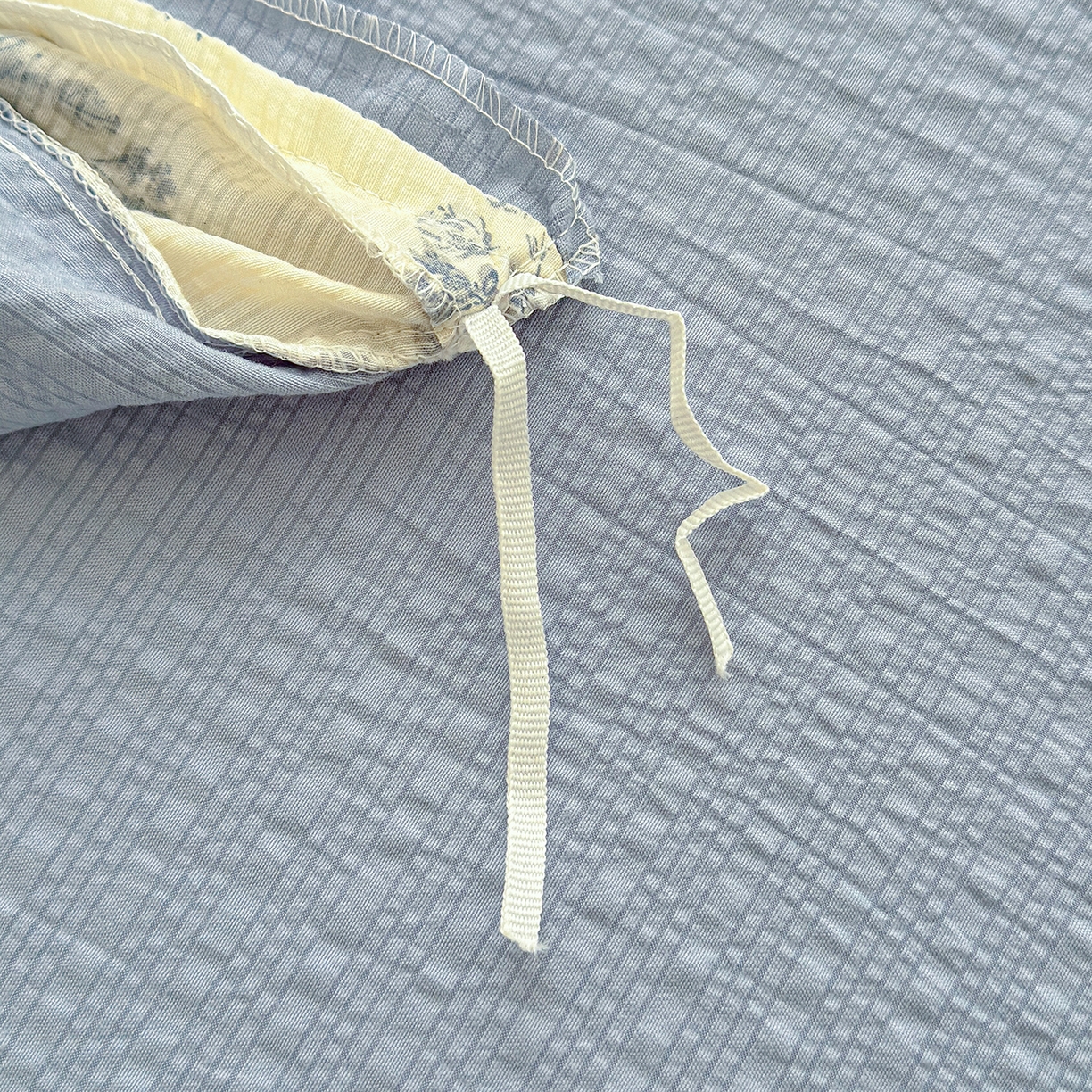 91家纺网 家纺一手货源 找家纺 竹合家纺 2026春夏新品高克重A类泡芙纱泡泡皱皱纱四件套 西雅图