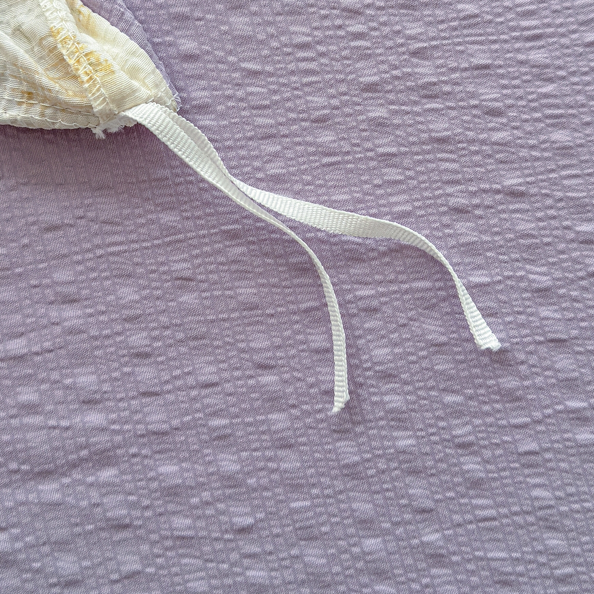 91家纺网 家纺一手货源 找家纺 竹合家纺 2026春夏新品高克重A类泡芙纱泡泡皱皱纱四件套 紫萱花开