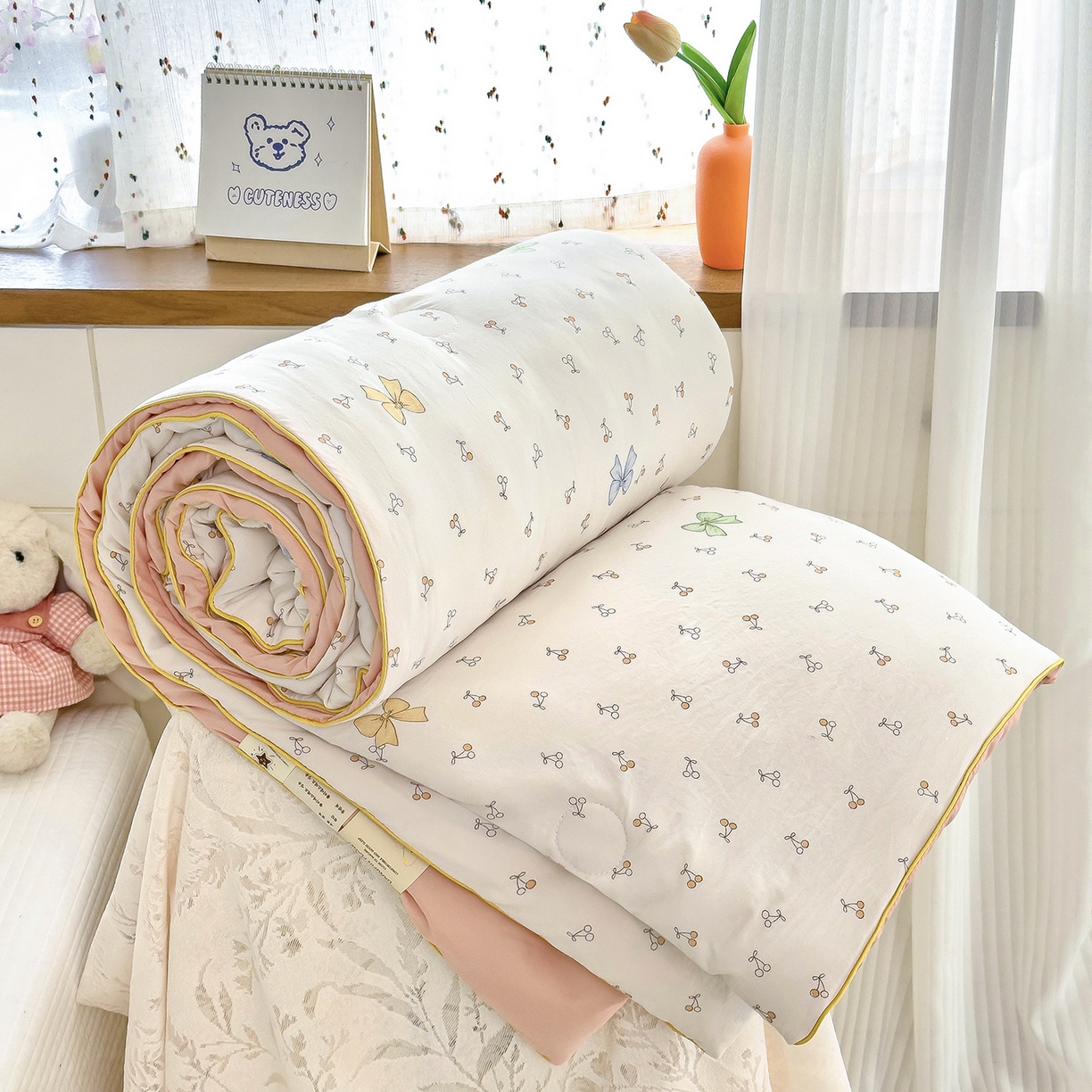 91家纺网 家纺一手货源 找家纺 （总）金蕊阁 2025新款A类水洗双层纱夏被大豆夏被夏凉被空调被