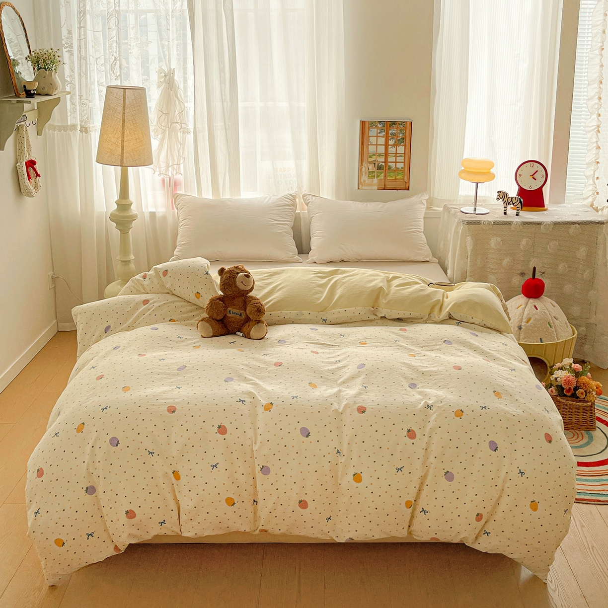 91家纺网 家纺一手货源 找家纺 （总）赫然家纺 20226春夏新款云感皱皱纱单被套 被套单件