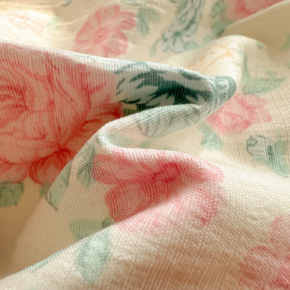 91家纺网 家纺一手货源 找家纺 赫然家纺 20226春夏新款云感皱皱纱单被套 被套单件 陌上花开