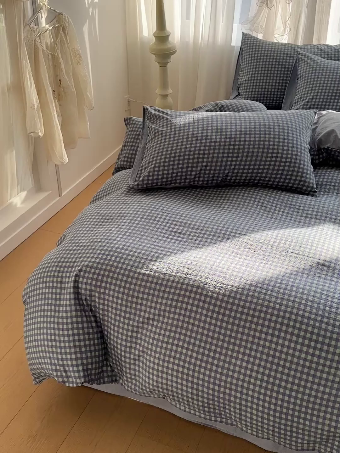 91家纺网 家纺一手货源 找家纺 （总）赫然家纺 20226春夏新款云感皱皱纱单被套 被套单件