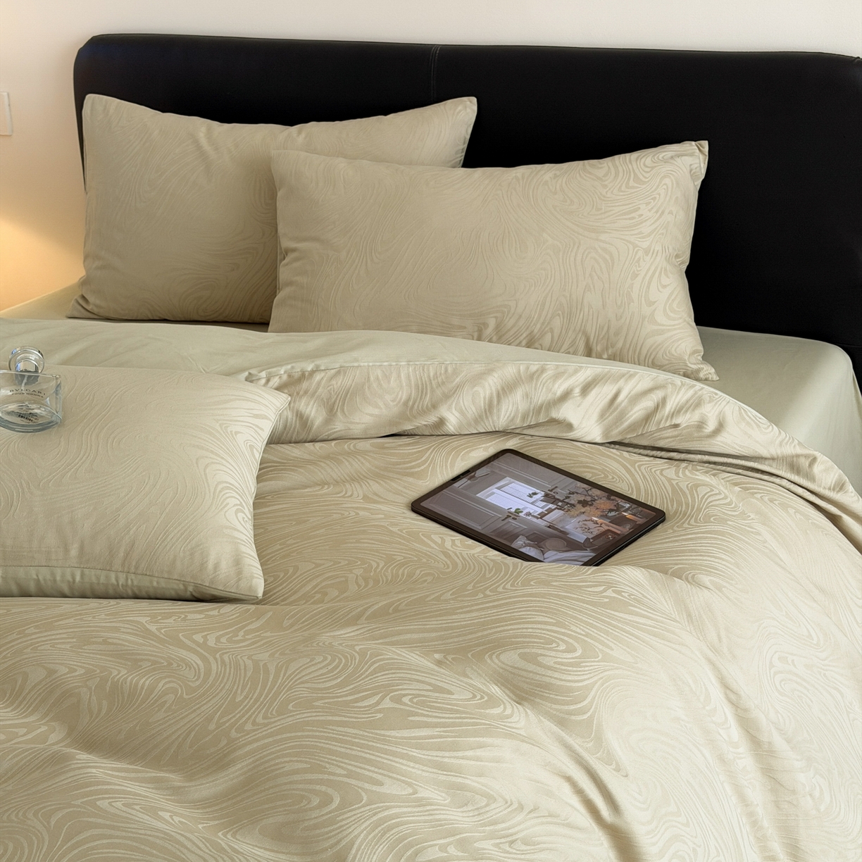 91家纺网 家纺一手货源 找家纺 （总）优彩 2026春夏新款60支浮雕提花全棉纯棉四件套