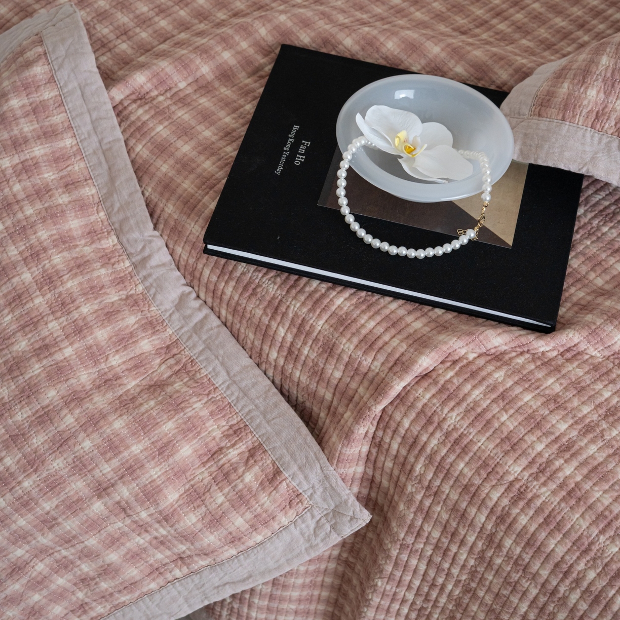 91家纺网 家纺一手货源 找家纺 床盖工厂店 2026新款新疆棉花床盖单品床盖单件三件套 浣花-粉