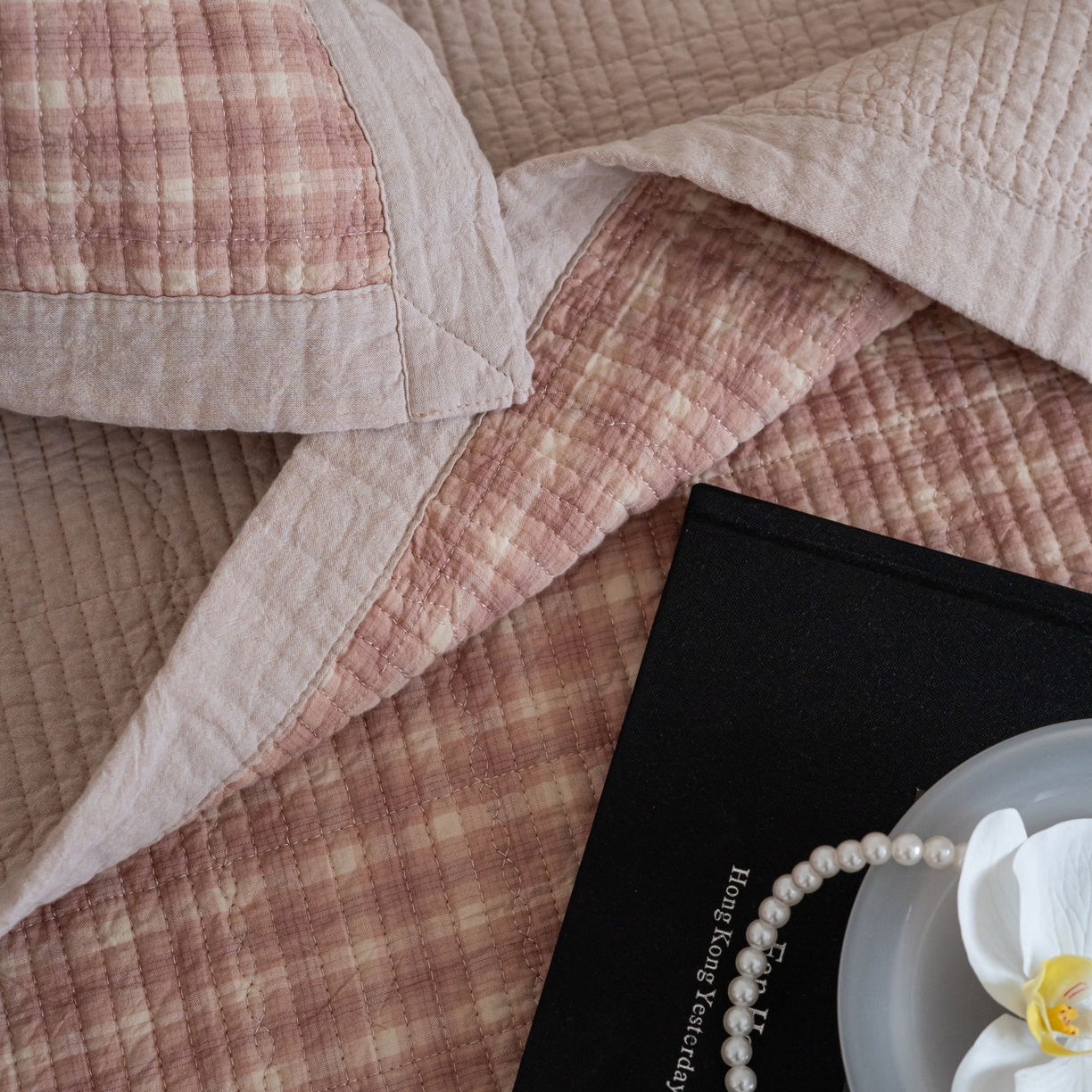 91家纺网 家纺一手货源 找家纺 床盖工厂店 2026新款新疆棉花床盖单品床盖单件三件套 浣花-粉