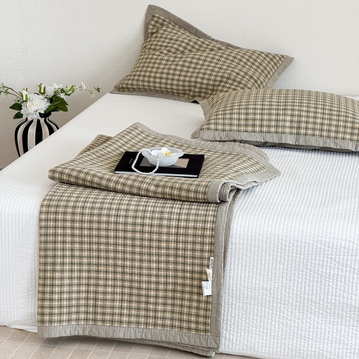 91家纺网 家纺一手货源 找家纺 床盖工厂店 2026新款新疆棉花床盖单品床盖单件三件套 浣花-绿