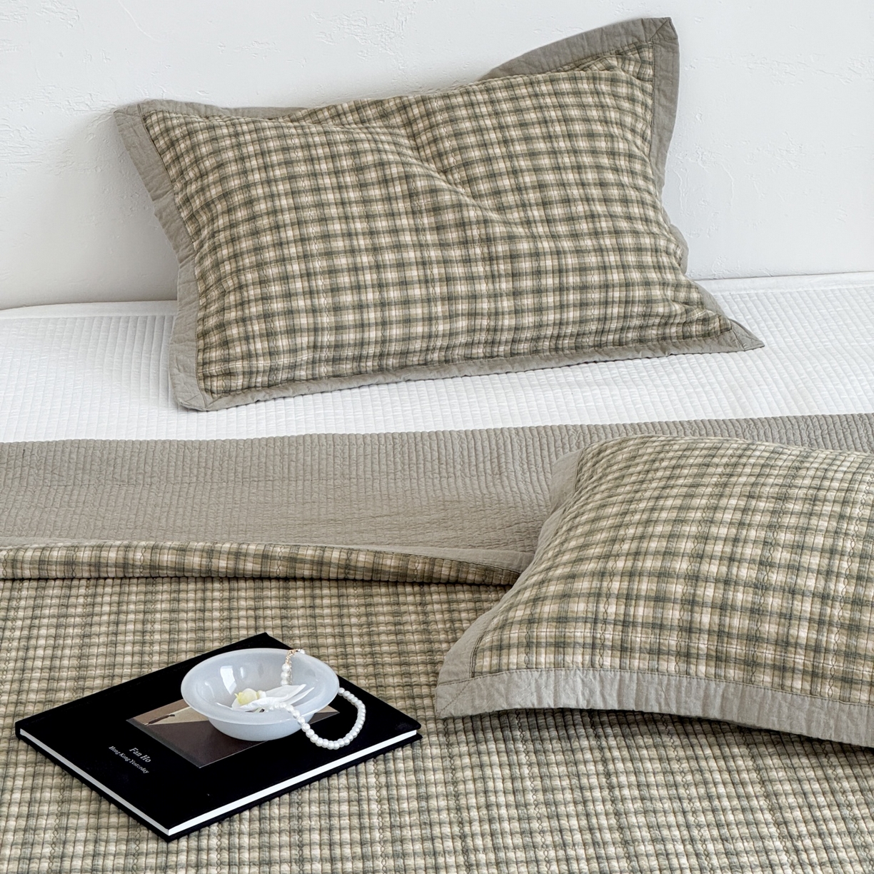 91家纺网 家纺一手货源 找家纺 床盖工厂店 2026新款新疆棉花床盖单品床盖单件三件套 浣花-绿