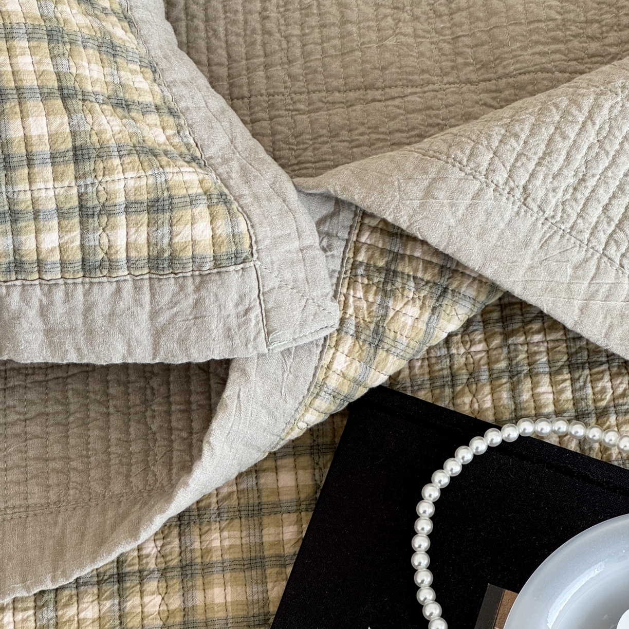 91家纺网 家纺一手货源 找家纺 床盖工厂店 2026新款新疆棉花床盖单品床盖单件三件套 浣花-绿