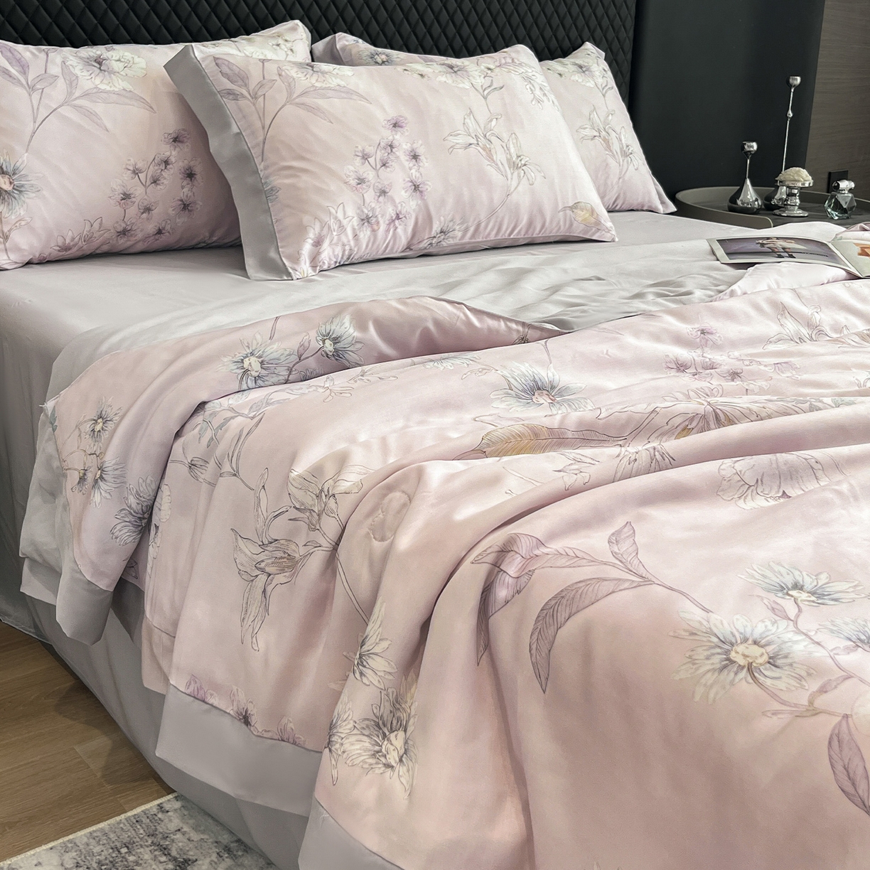 91家纺网 家纺一手货源 找家纺 迷尚家居 2026新款夏被100%莱赛尔数码印花夏被四件套50支天丝夏被 简悠集-夏被款