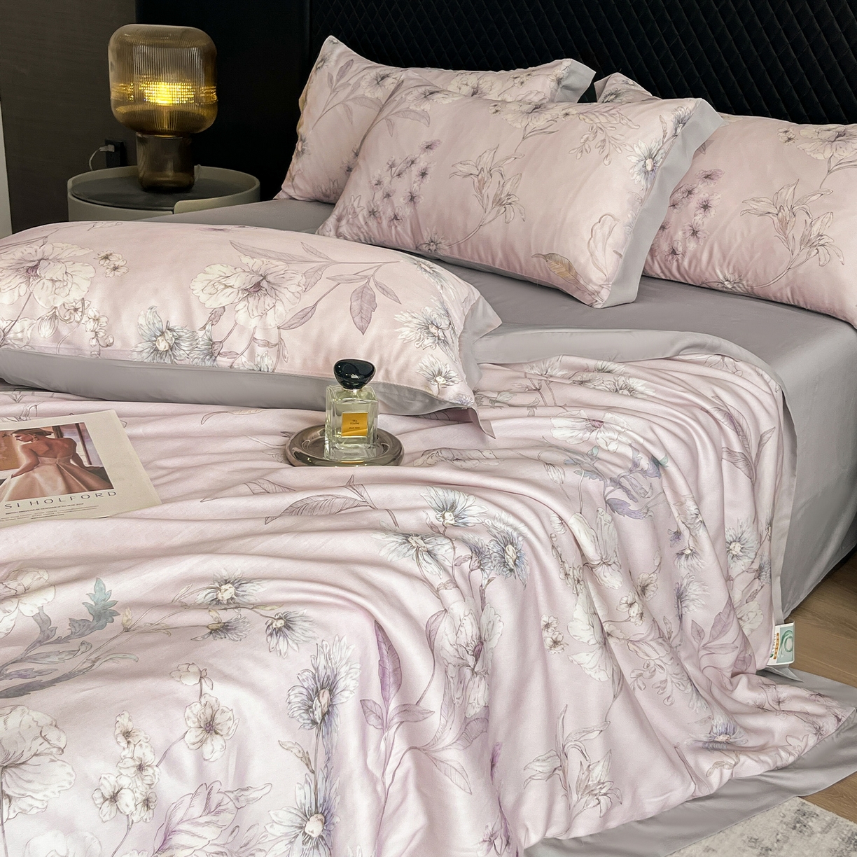 91家纺网 家纺一手货源 找家纺 迷尚家居 2026新款夏被100%莱赛尔数码印花夏被四件套50支天丝夏被 简悠集-夏被款