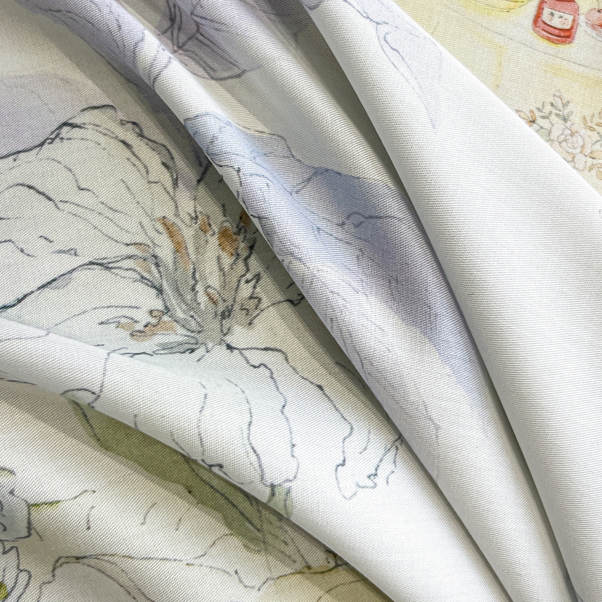 91家纺网 家纺一手货源 找家纺 迷尚家居 2026新款夏被100%莱赛尔数码印花夏被四件套50支天丝夏被 林间兔-夏被款