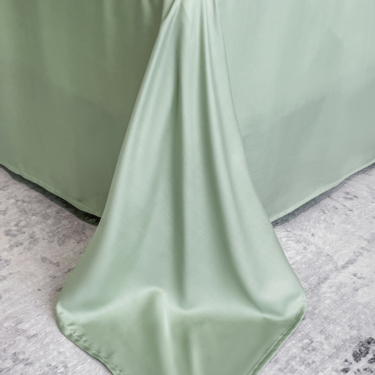 91家纺网 家纺一手货源 找家纺 迷尚家居 2026新款夏被100%莱赛尔数码印花夏被四件套50支天丝夏被 自然低语绿-夏被款