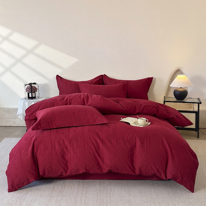 91家纺网 家纺一手货源 找家纺 （总）梵克保罗 2026新款全棉60S长绒棉立体厚织提花四件套