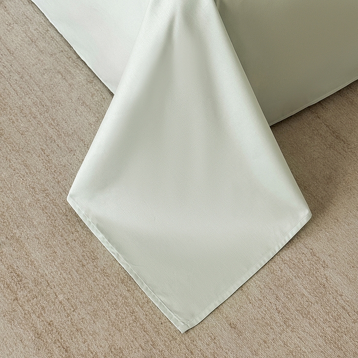 91家纺网 家纺一手货源 找家纺 梵克保罗 2026新款全棉60S长绒棉立体厚织提花四件套 蝶梦-湖水绿