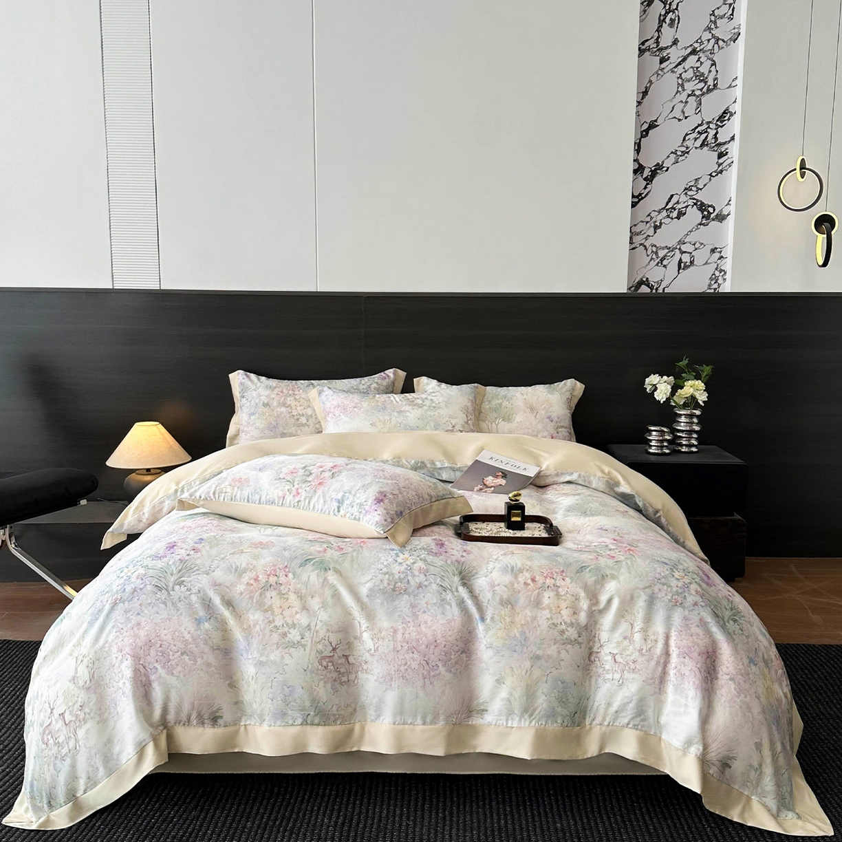 91家纺网 家纺一手货源 找家纺 （总）迷尚家居 2026新款100%莱赛尔数码印花天丝四件套