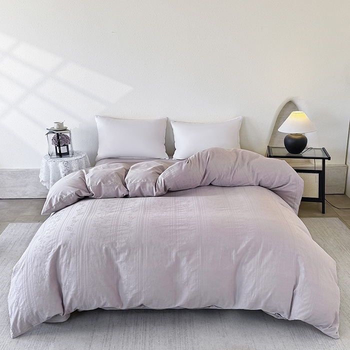 91家纺网 家纺一手货源 找家纺 （总）梵克保罗 2026新款全棉60S长绒棉立体厚织提花单被套