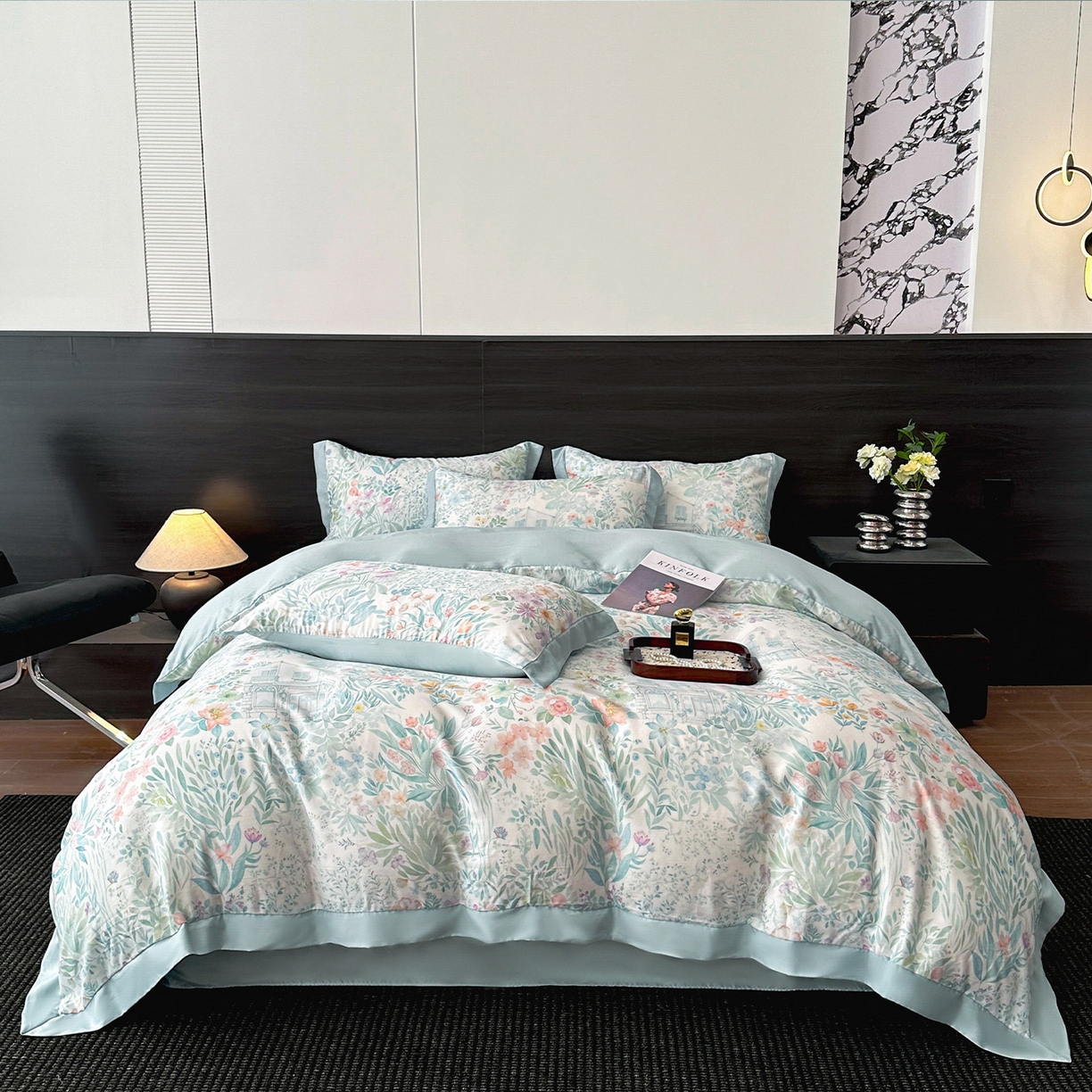 91家纺网 家纺一手货源 找家纺 （总）迷尚家居 2026新款100%莱赛尔数码印花天丝四件套