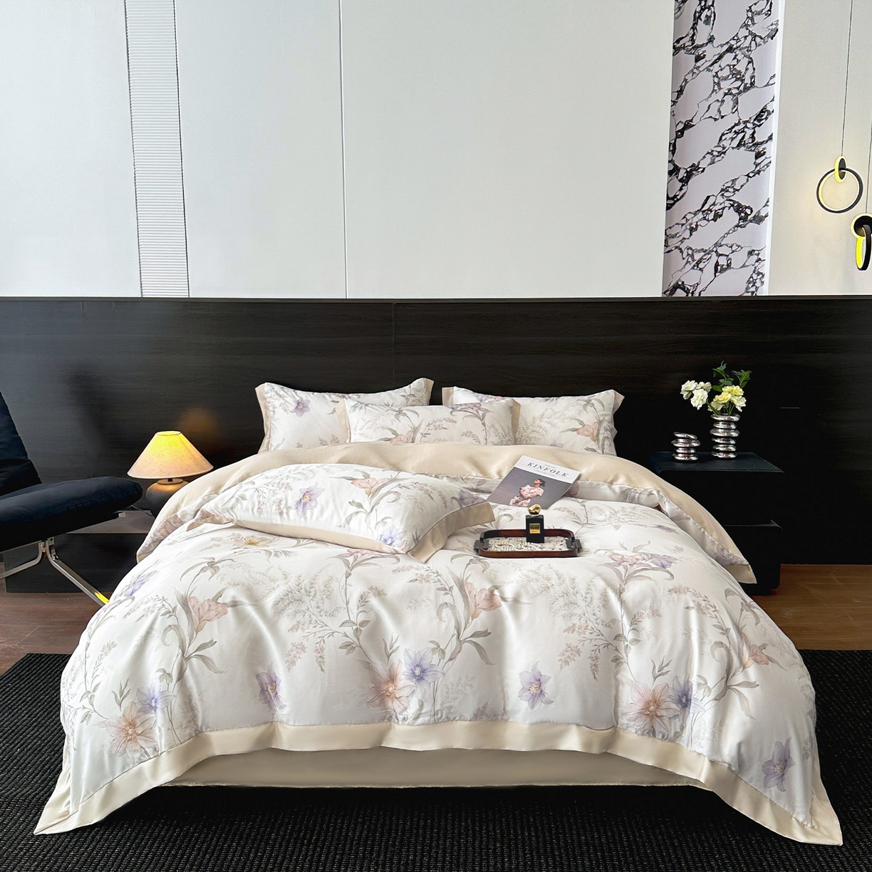 91家纺网 家纺一手货源 找家纺 （总）迷尚家居 2026新款100%莱赛尔数码印花天丝四件套