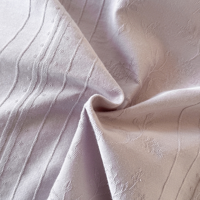 91家纺网 家纺一手货源 找家纺 梵克保罗 2026新款全棉60S长绒棉立体厚织提花单被套 沁香-淡雅紫