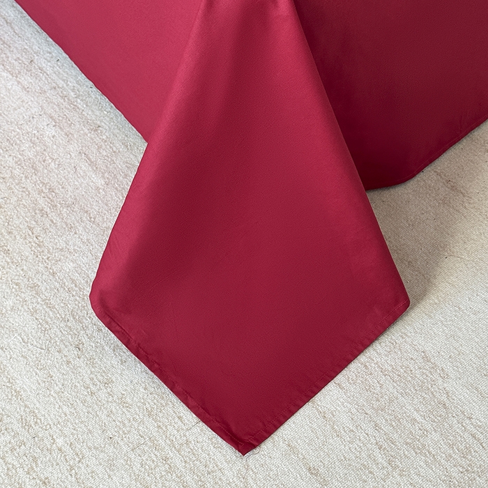 91家纺网 家纺一手货源 找家纺 梵克保罗 2026新款全棉60S长绒棉立体厚织提花单床单 大红